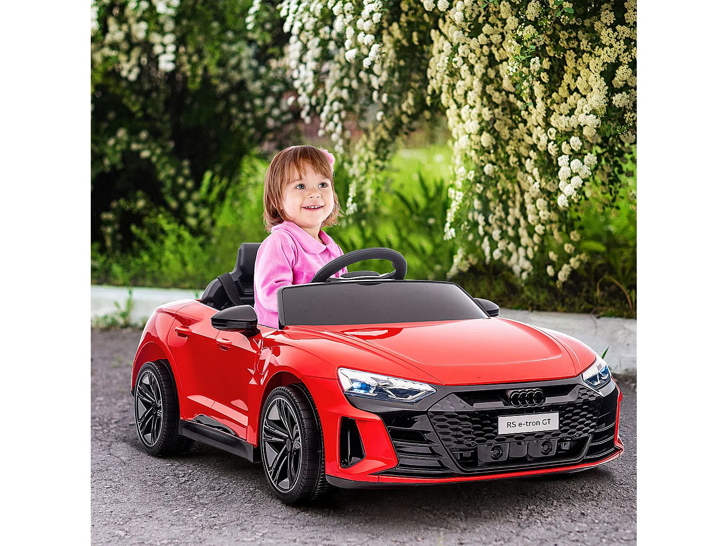 Véhicule électrique enfant Audi RS e-tron GT V. max. 5 Km/h télécommande effets sonores + lumineux rouge