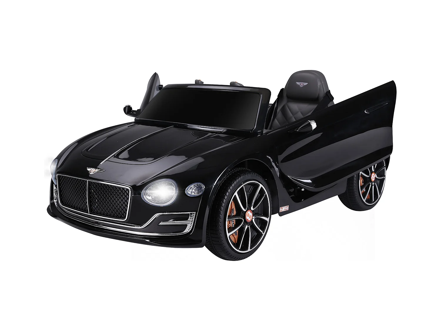 Véhicule électrique enfants 2 moteurs 108L x 60l x 43H cm télécommande effets sonores + lumineux noir Bentley