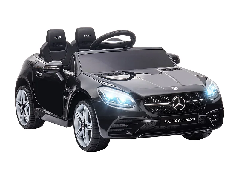 Voiture véhicule électrique enfant 6 V 5 Km/h max. télécommande effets sonores + lumineux Mercedes SLC 300 noir