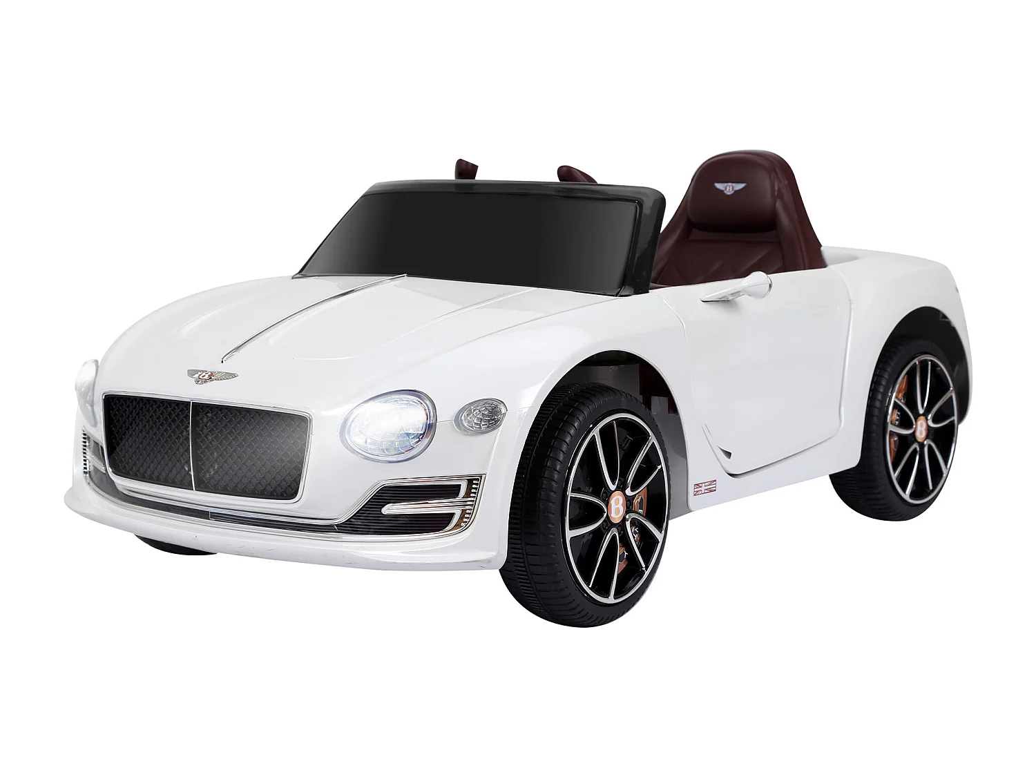 Véhicule électrique enfants 2 moteurs 108L x 60l x 43H cm télécommande effets sonores + lumineux blanc Bentley