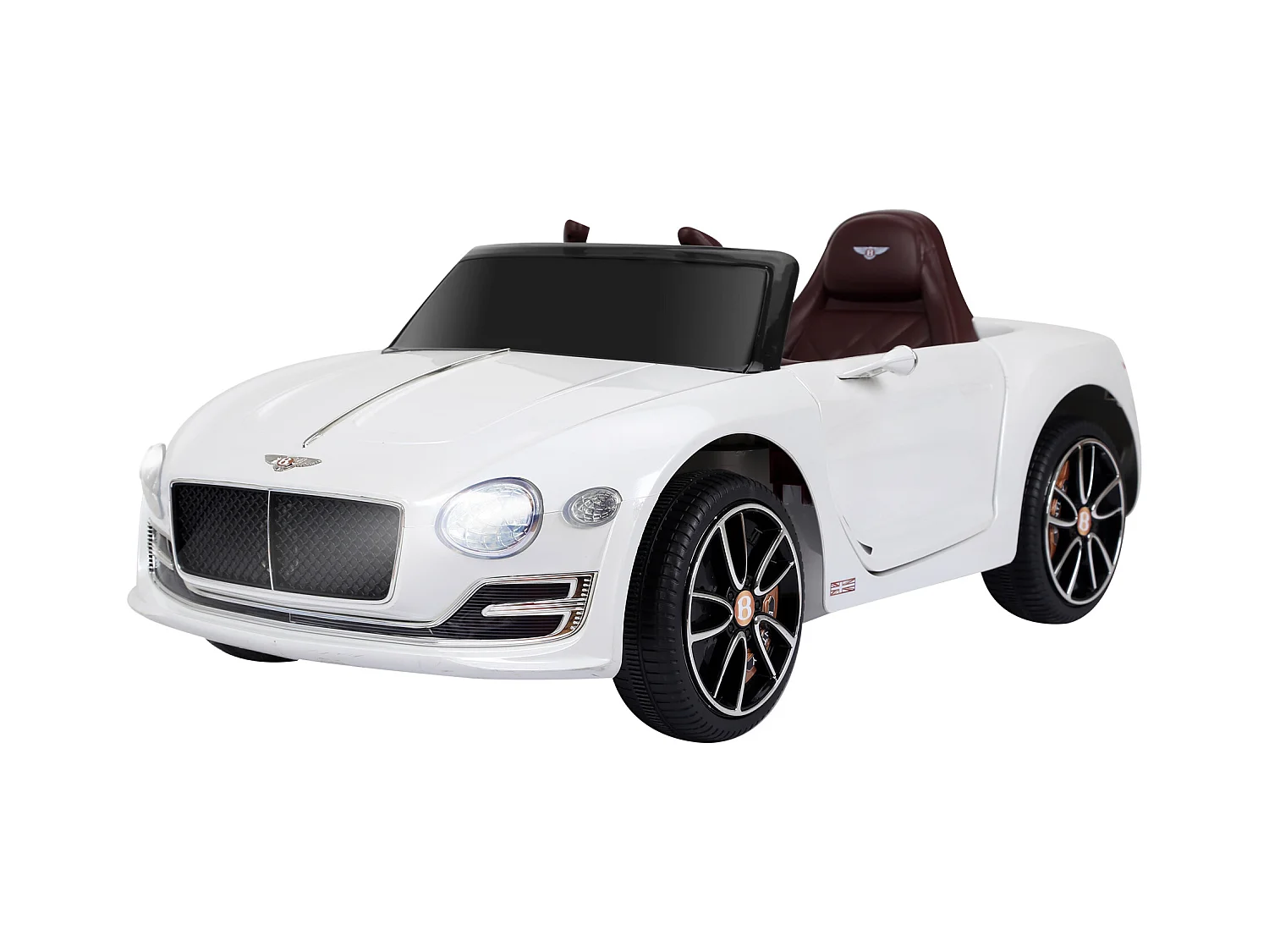 Véhicule électrique enfants 2 moteurs 108L x 60l x 43H cm télécommande effets sonores + lumineux blanc Bentley