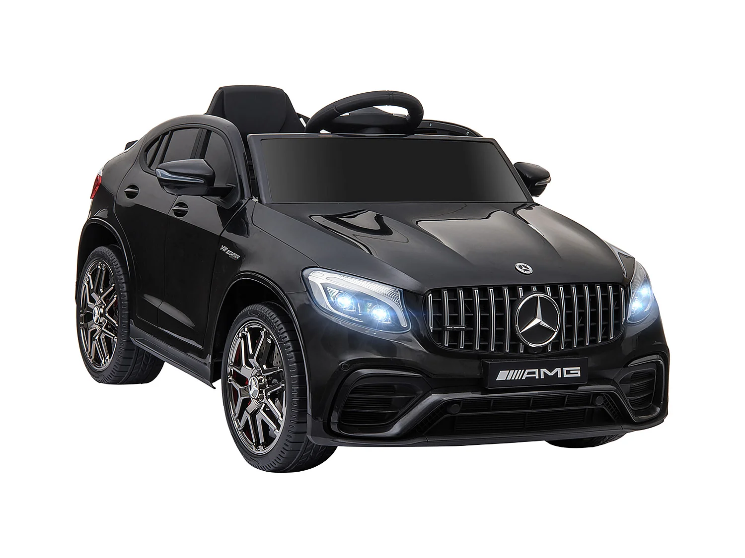 Voiture véhicule électrique enfant 12 V 35 W V. 3-5 Km/h télécommande effets sonores + lumineux Mercedes GLC AMG noir