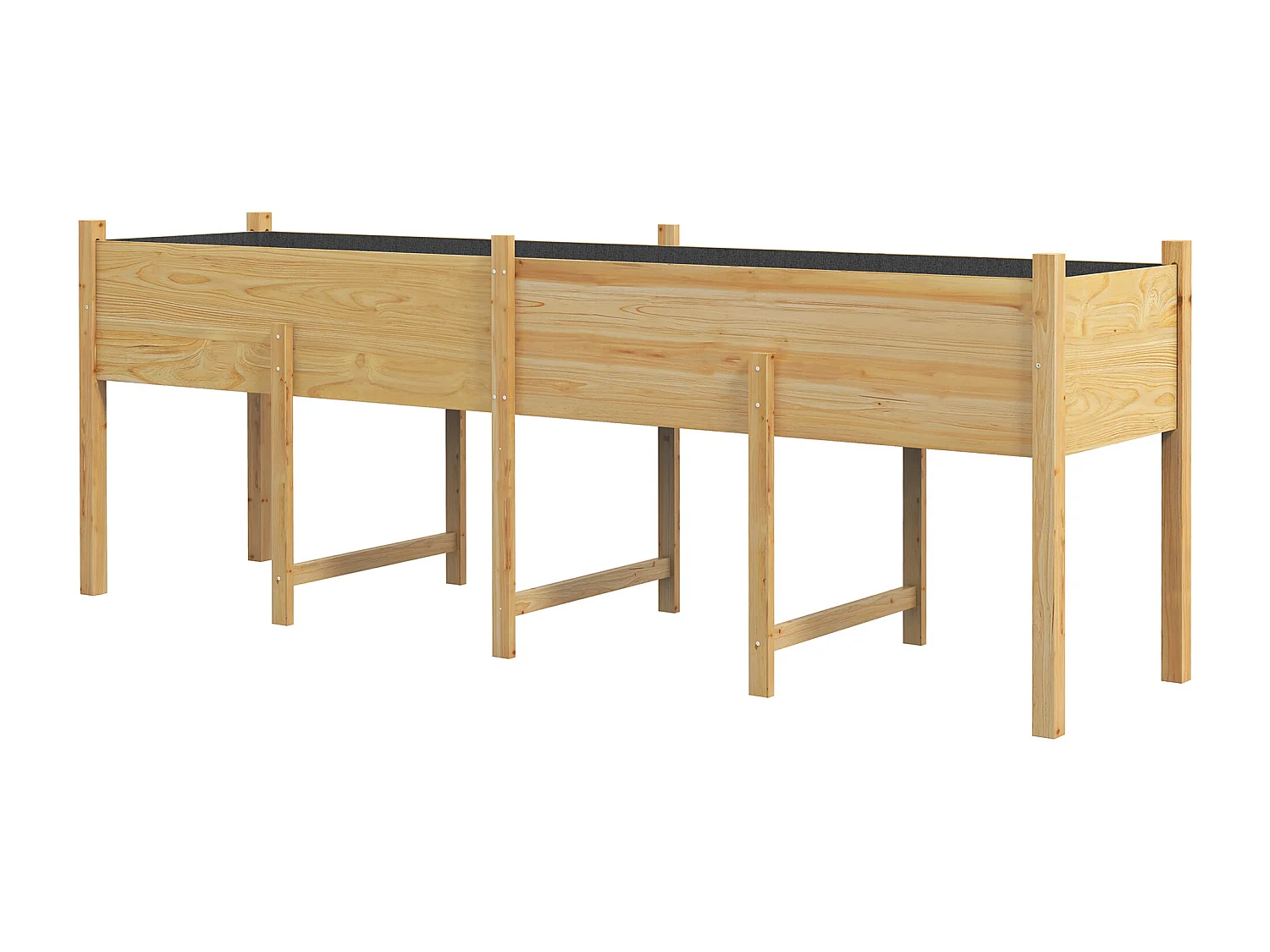 Jardinière sur pied potager grande taille inserts d'irrigation + feutre de drainage inclus bois sapin pré-huilé