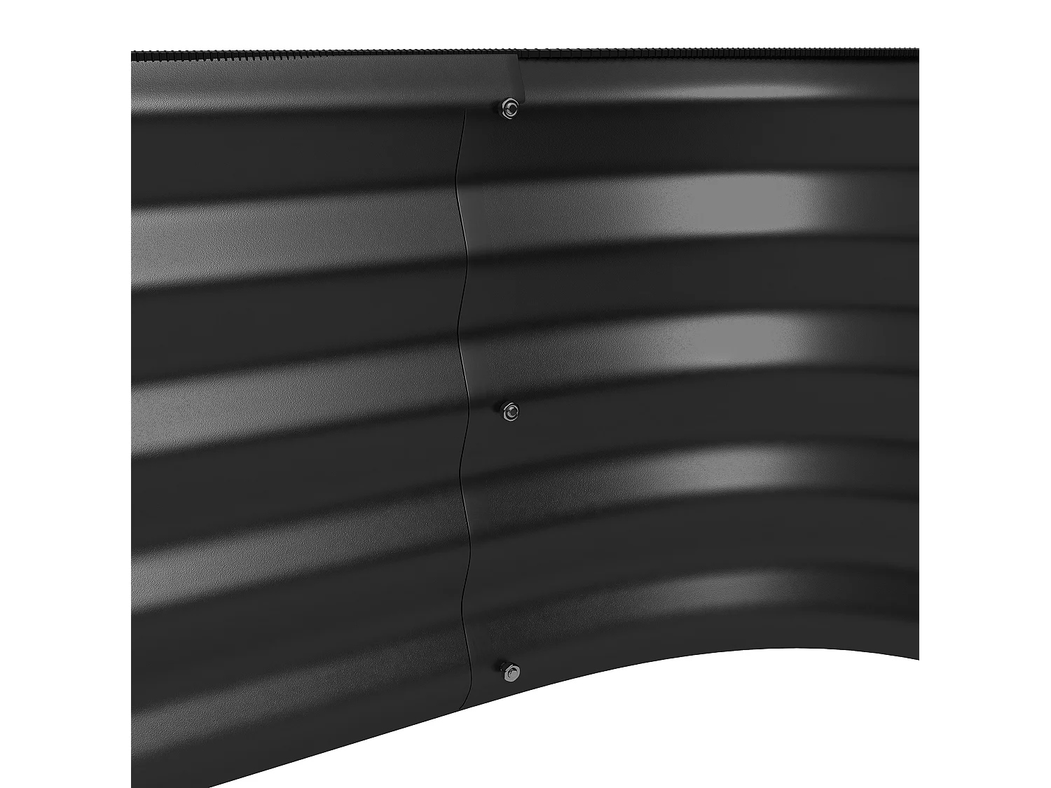 Carré potager jardinière 2 niveaux tôle acier ondulée noir