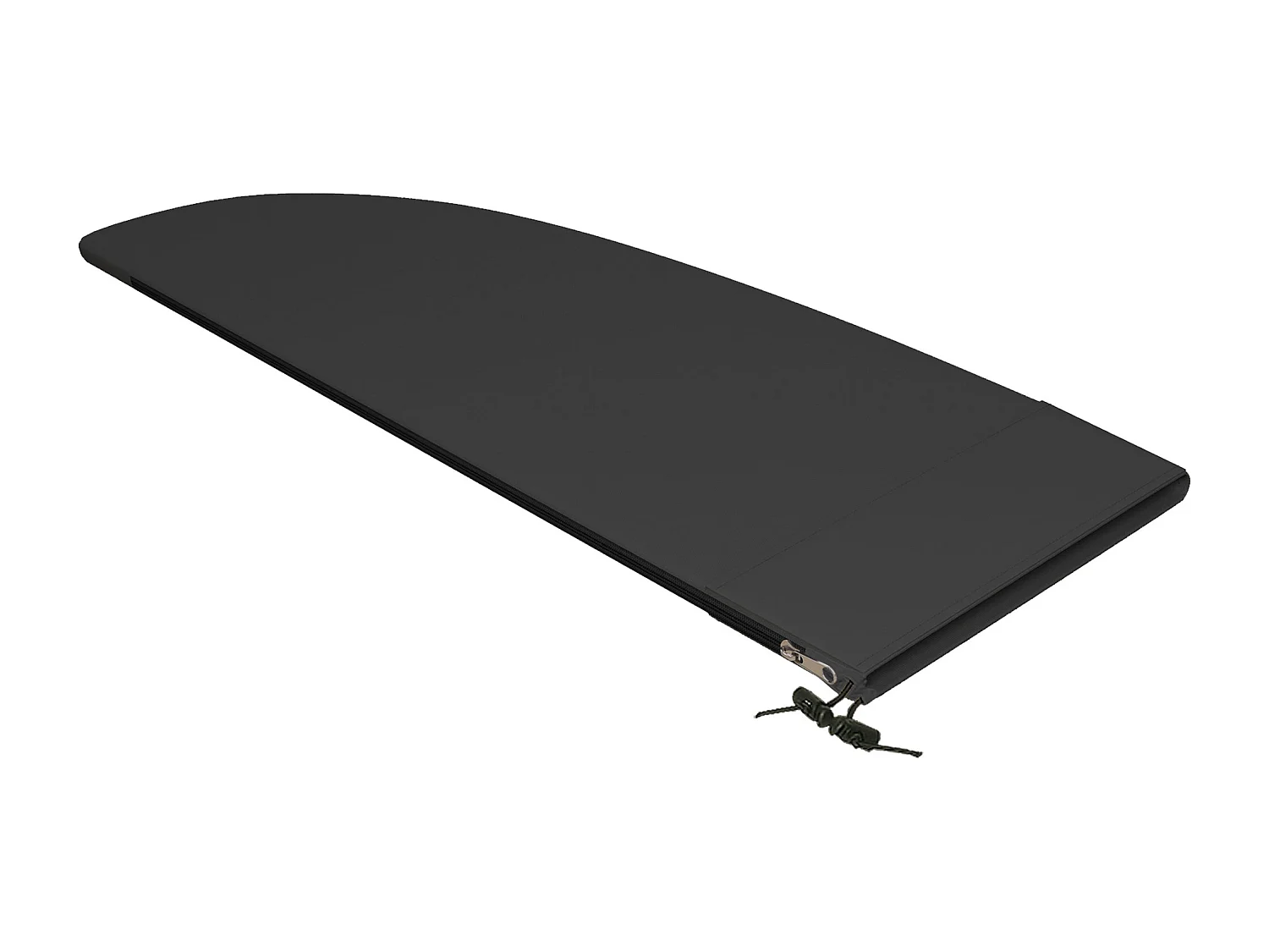 Housse de protection imperméable pour parasol droit avec fermeture éclair et cordon de serrage polyester PVC haute densité noir