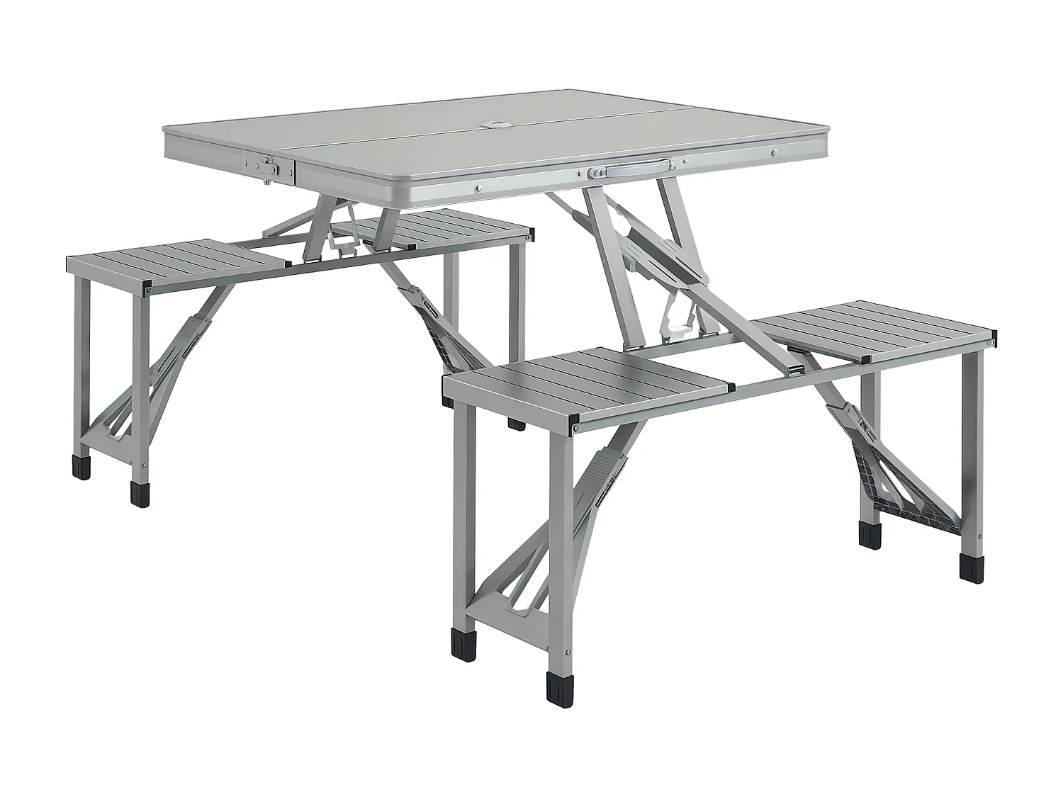 Ensemble table et chaise de camping pliant forme valise pique-nique alu