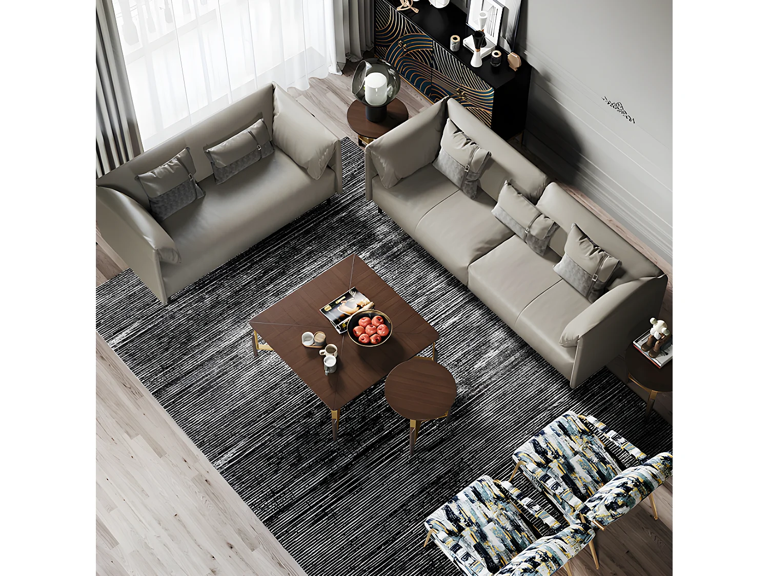 Sofagarnitur 3+2 Sitzer Italienische Möbel Wohnlandschaft