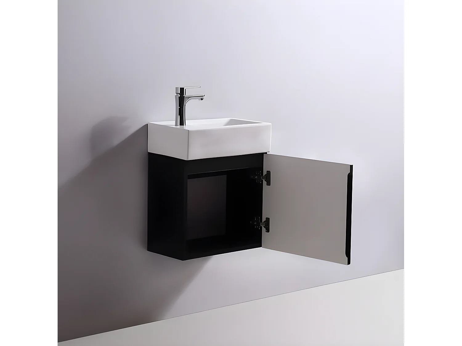 Meuble Lave main - Noir - Dark - 45x24 cm - Studio