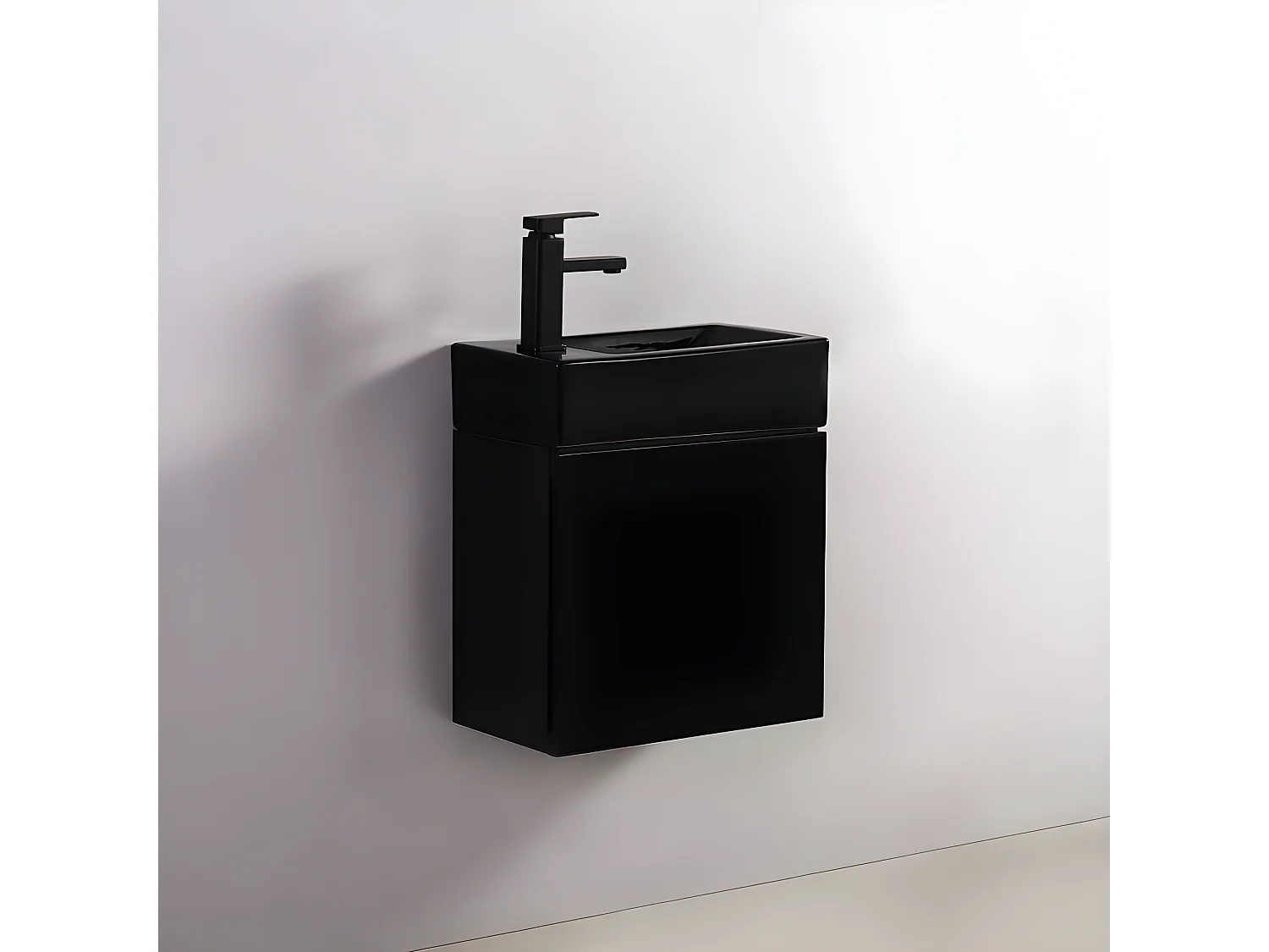 Meuble Lave main - Noir - Dark - 45x24 cm - Studio