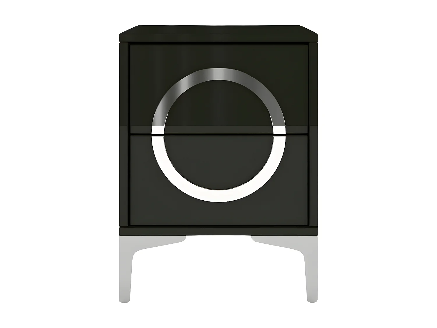 Czarna nowoczesna szafka nocna Dancan EVA / połysk