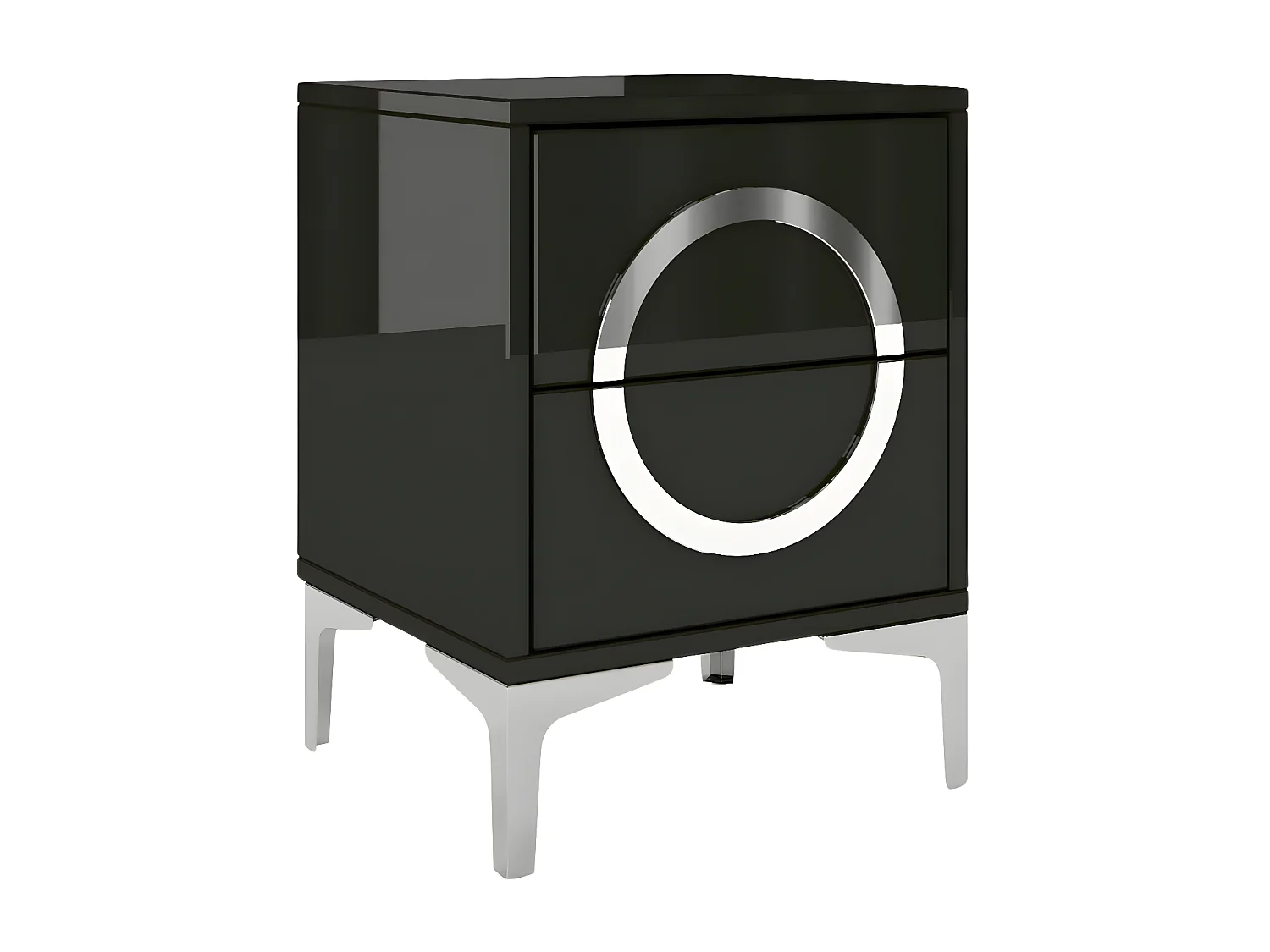 Czarna nowoczesna szafka nocna Dancan EVA / połysk