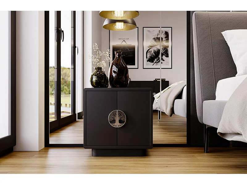 Czarna szafka nocna Dancan LOTTA