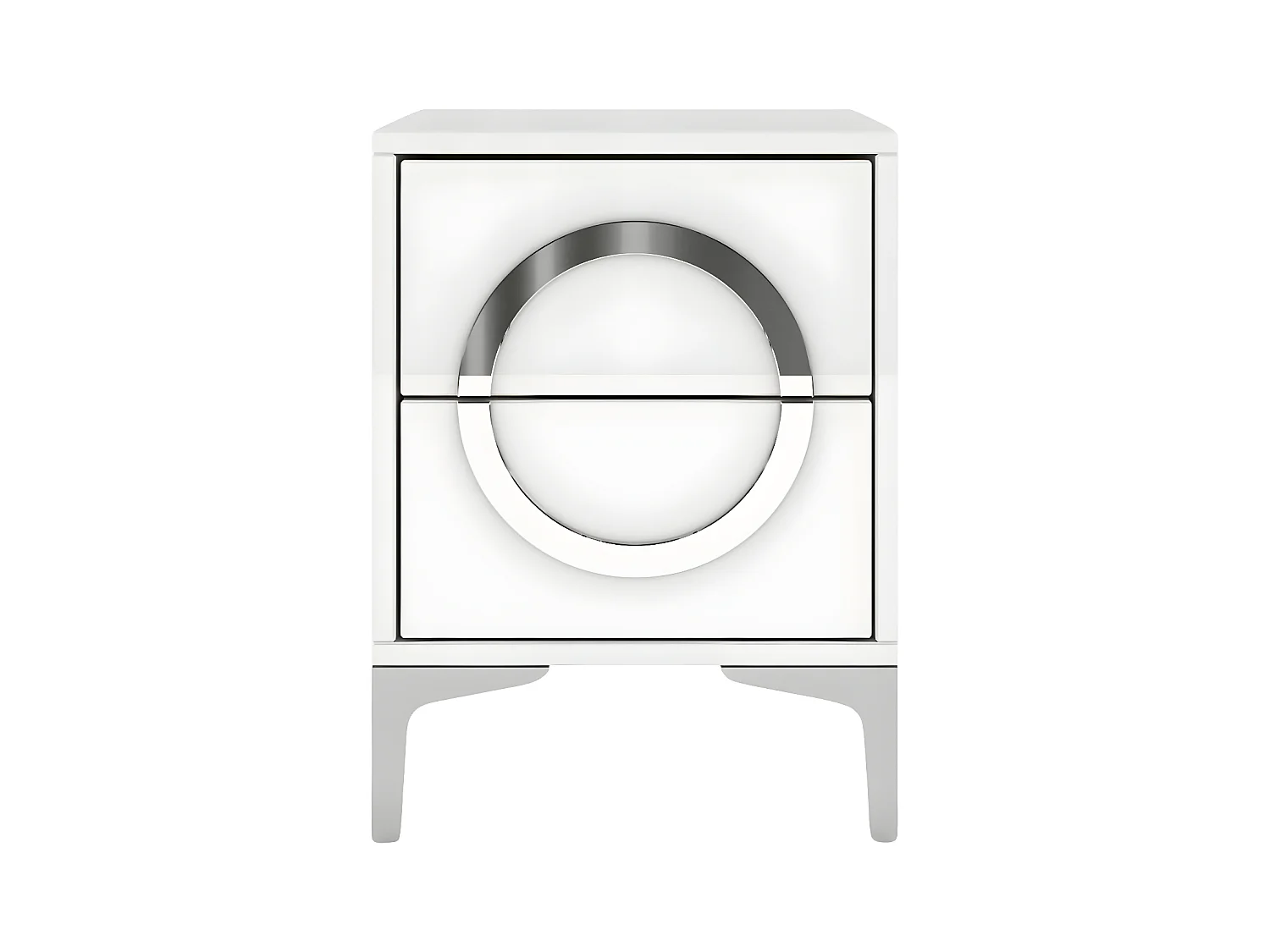 Biała nowoczesna szafka nocna Dancan EVA / połysk