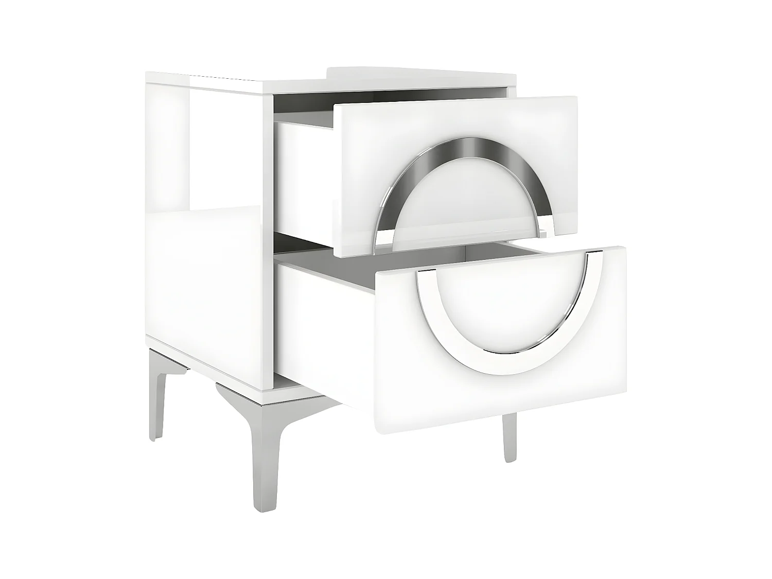 Biała nowoczesna szafka nocna Dancan EVA / połysk