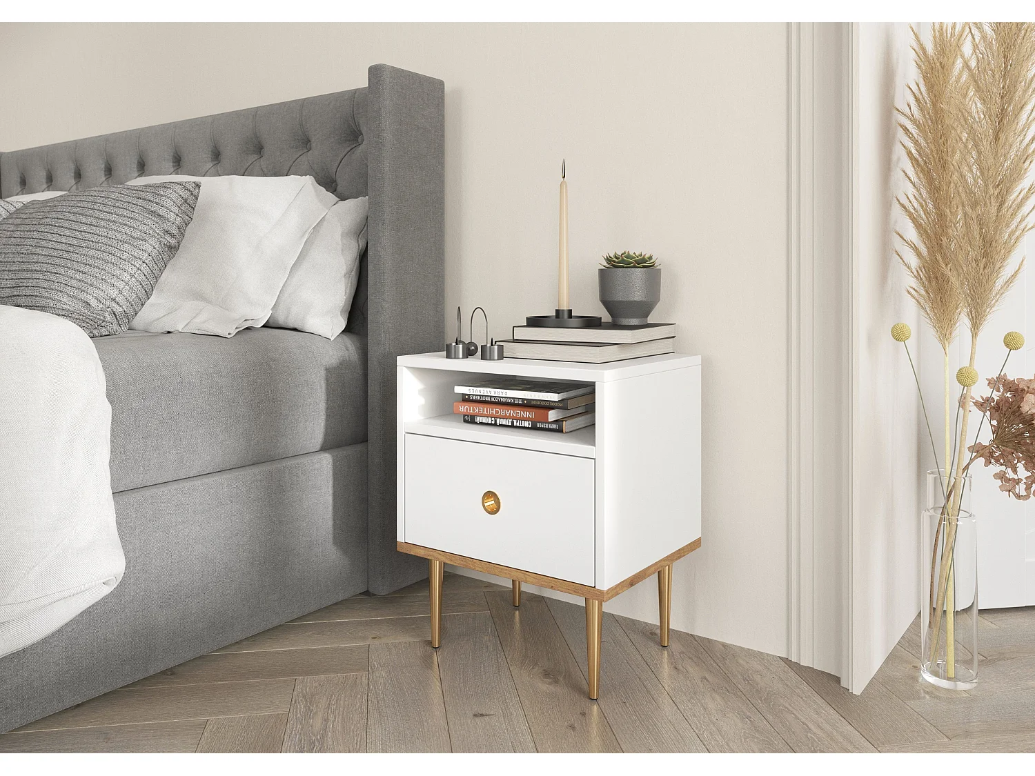 Szafka nocna HARMONI biała
