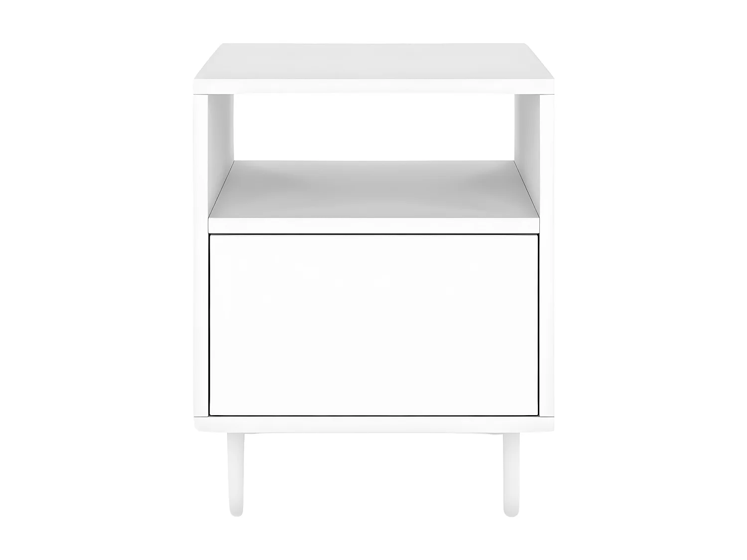 Biała nowoczesna szafka nocna Dancan MIRKA