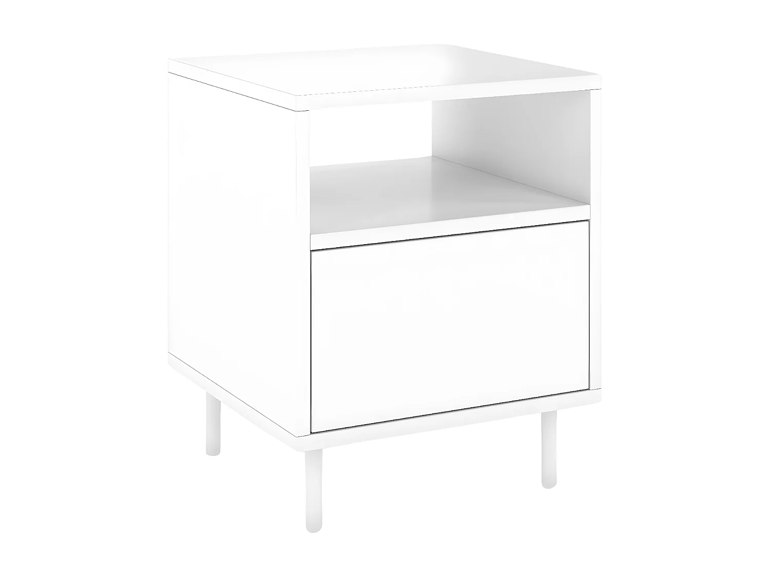 Biała nowoczesna szafka nocna Dancan MIRKA