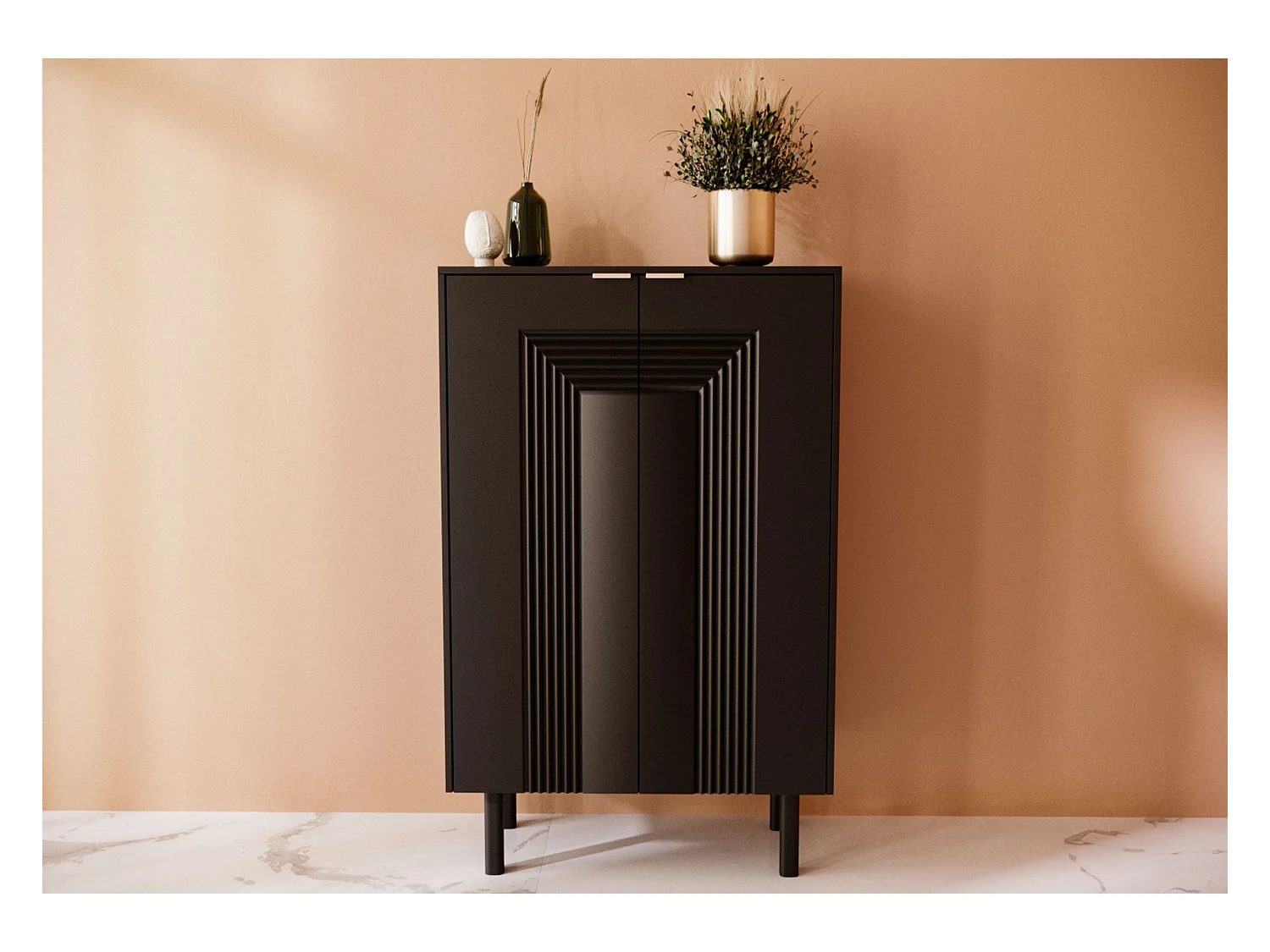 Czarna komoda / szafka na buty Dancan YOKO