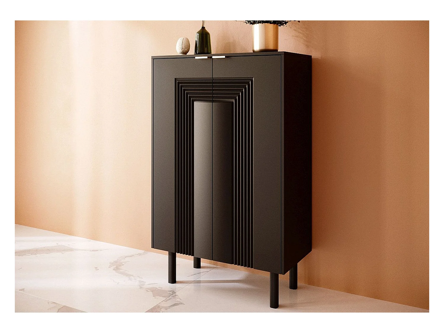 Czarna komoda / szafka na buty Dancan YOKO