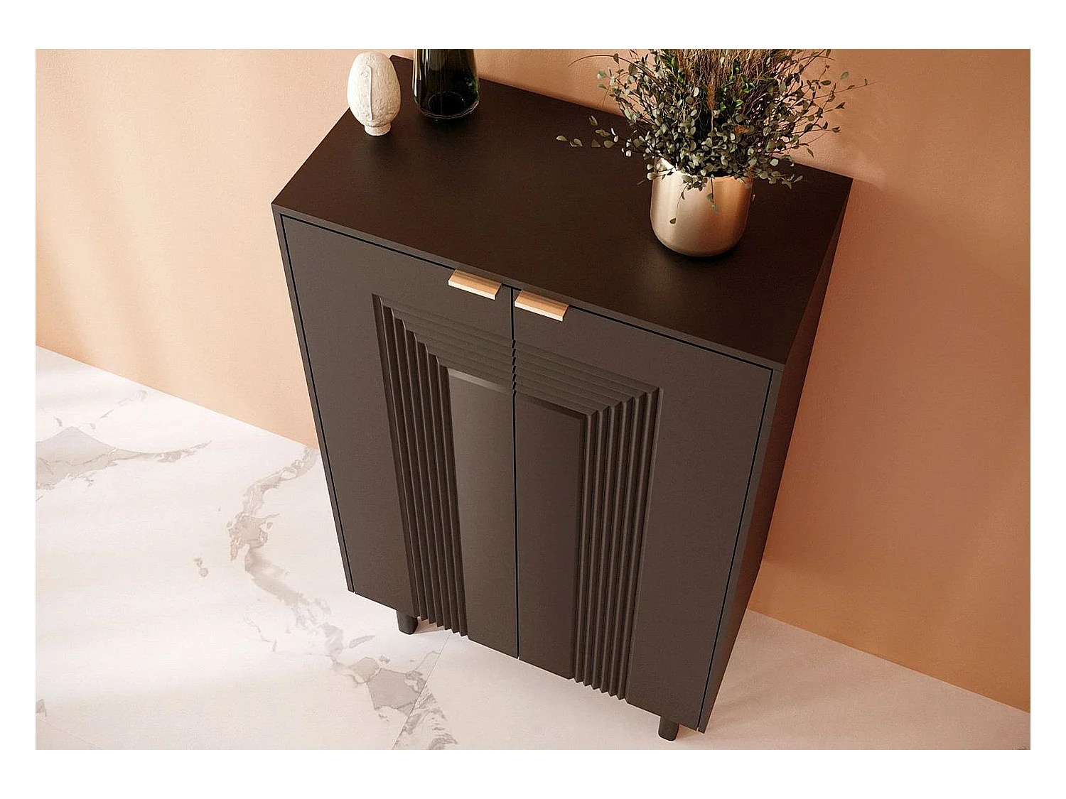 Czarna komoda / szafka na buty Dancan YOKO