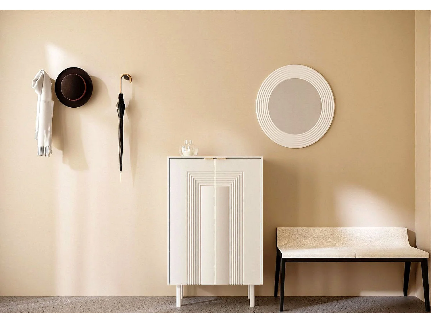 Biała komoda / szafka na buty Dancan YOKO