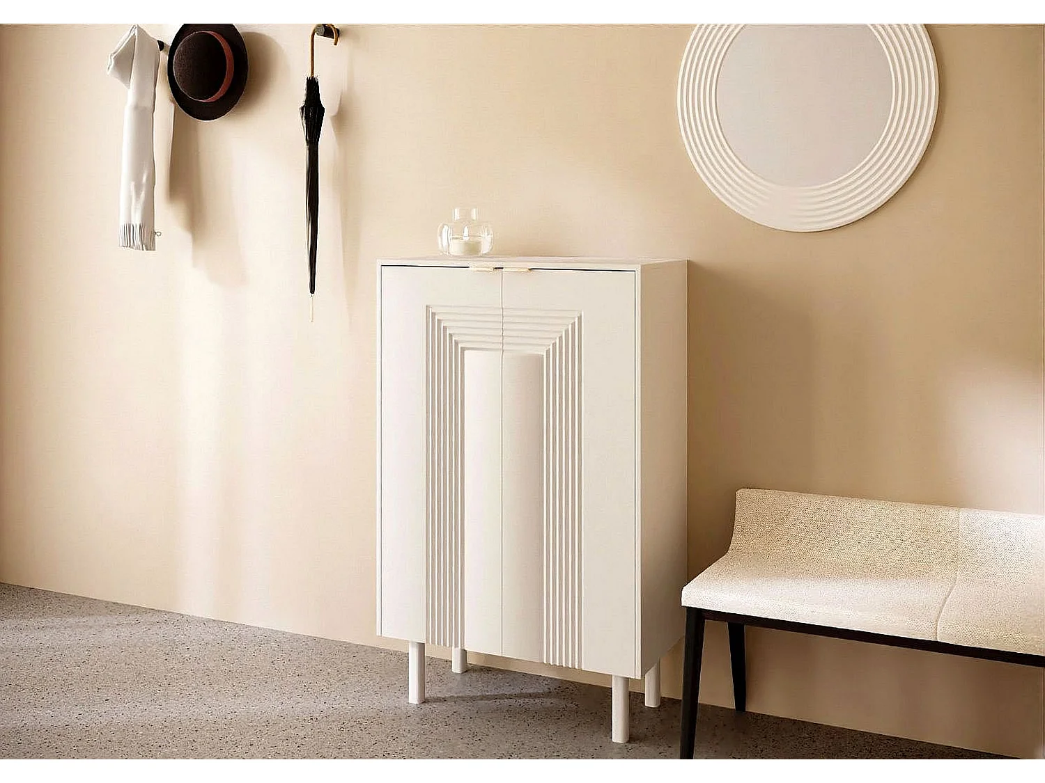 Biała komoda / szafka na buty Dancan YOKO