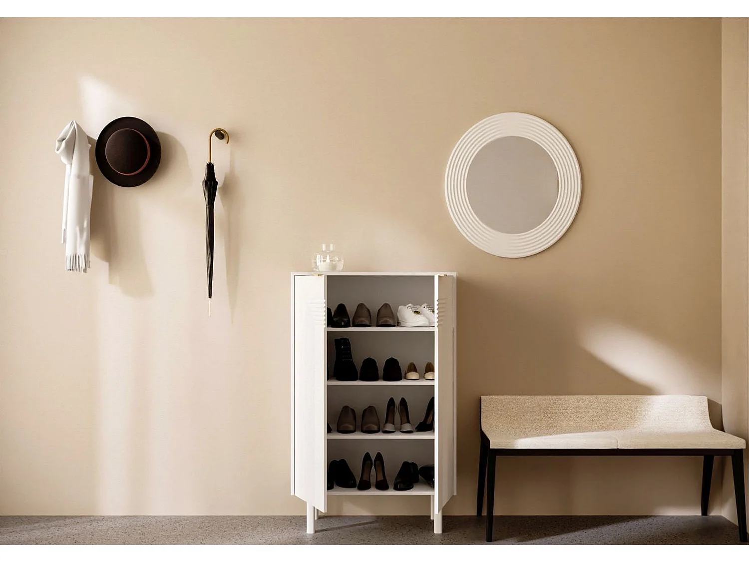Biała komoda / szafka na buty Dancan YOKO