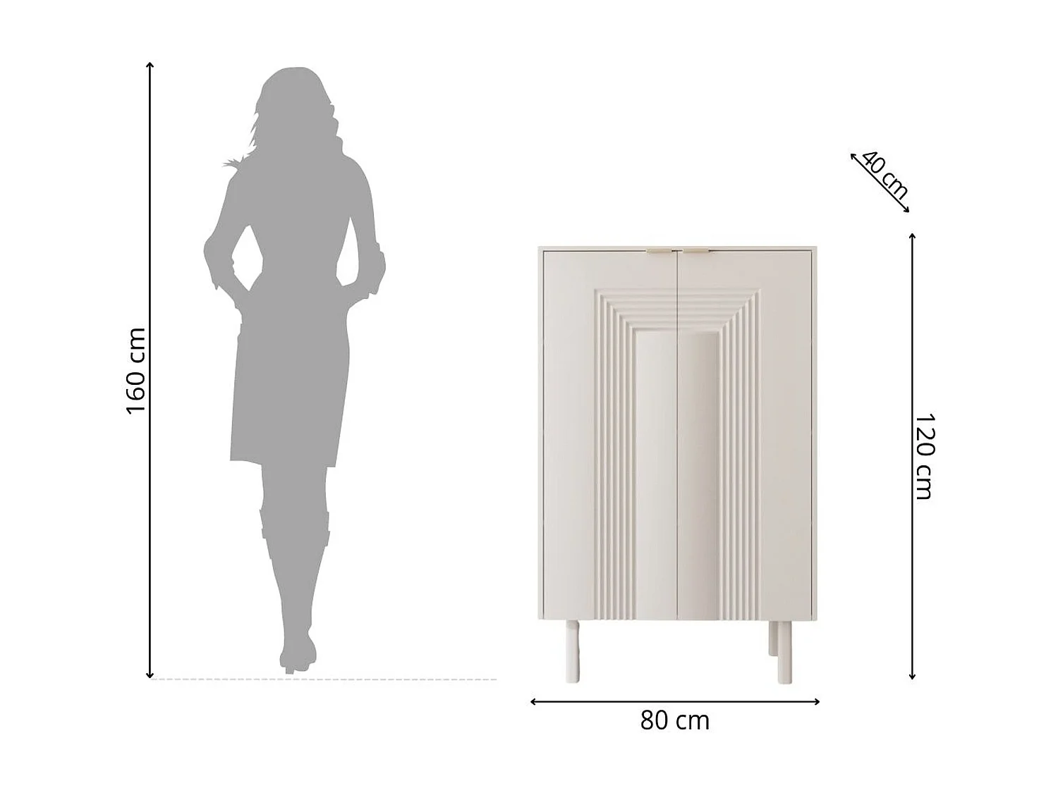 Biała komoda / szafka na buty Dancan YOKO