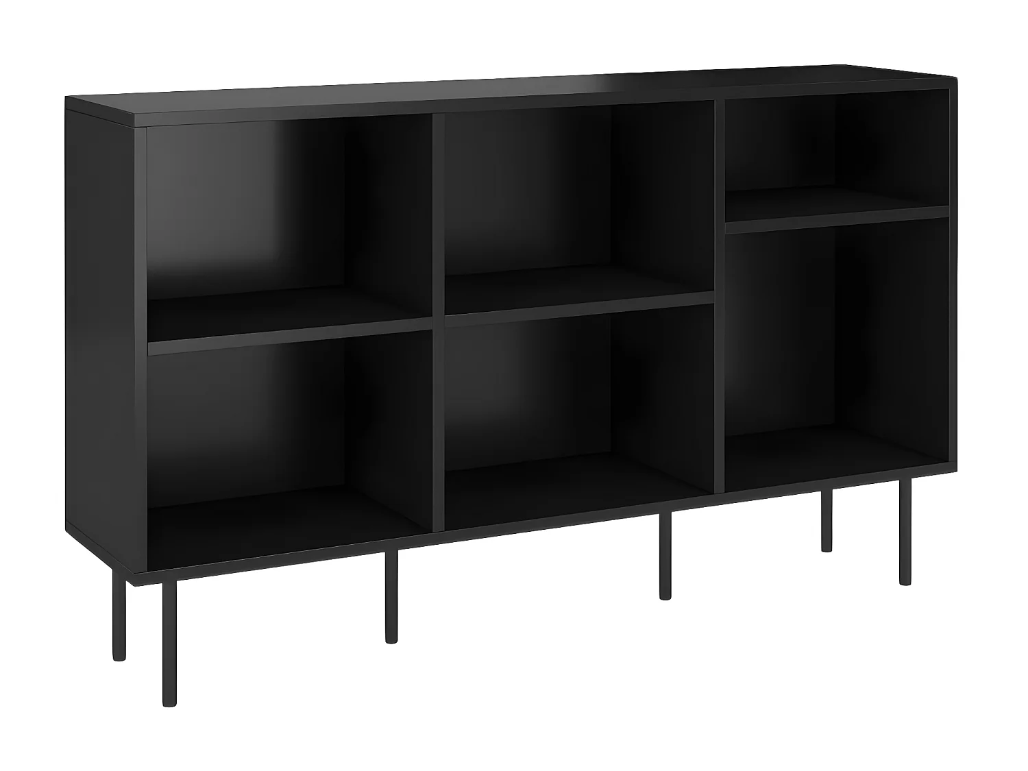 Otwarta komoda / regał w czarnym kolorze Dancan MIRKA