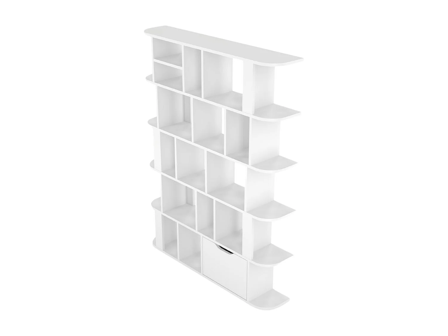 Bibliothèque Etagère blanche moderne SALA / 125 cm