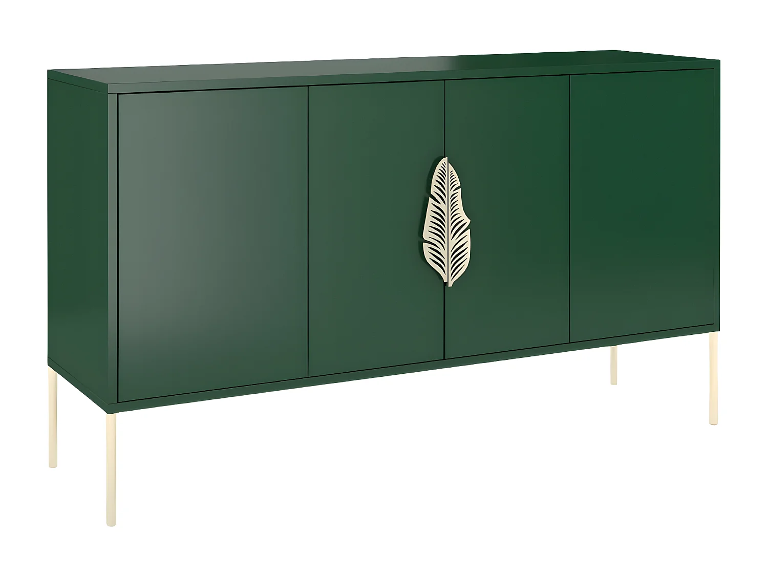 Sideboard Merlin, grün, goldene details