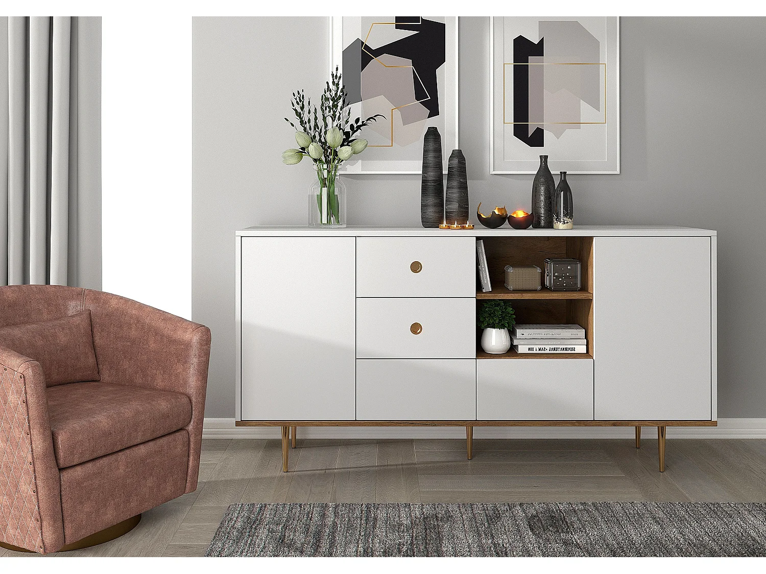 Komoda HARMONI 160 biała