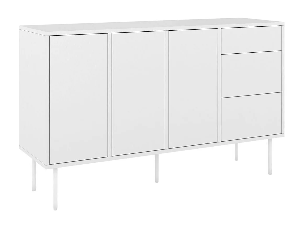 Biała nowoczesna komoda Dancan MIRKA / szer. 130 cm