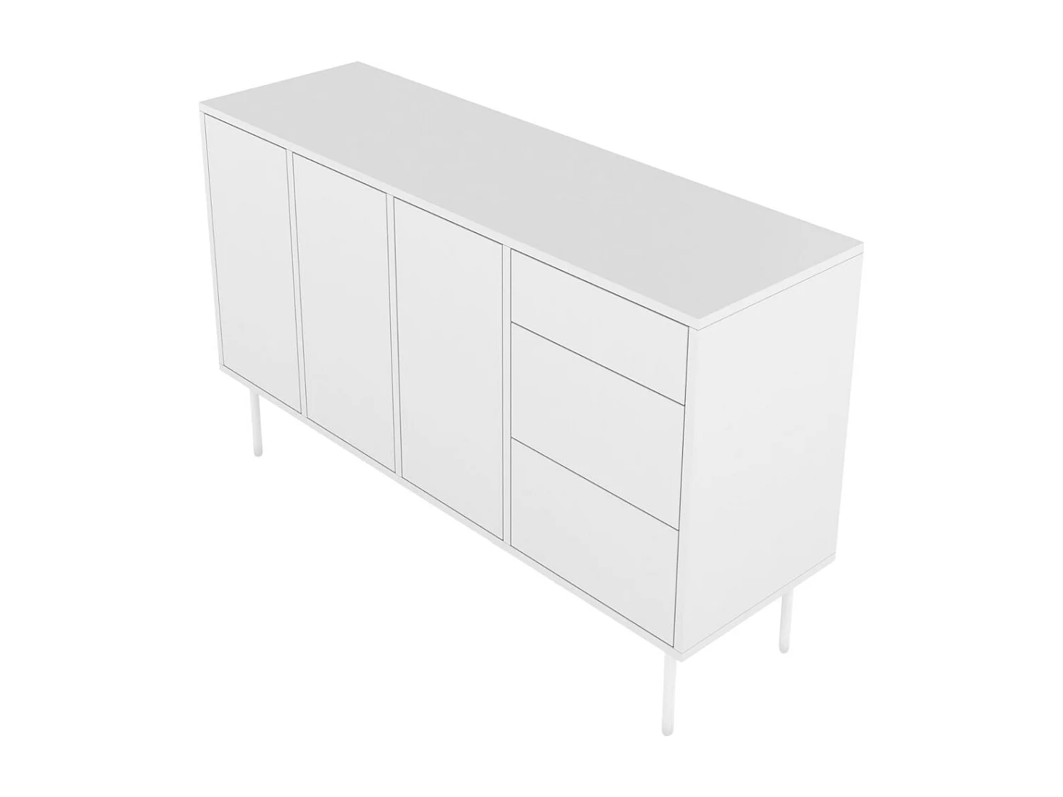 Biała nowoczesna komoda Dancan MIRKA / szer. 130 cm