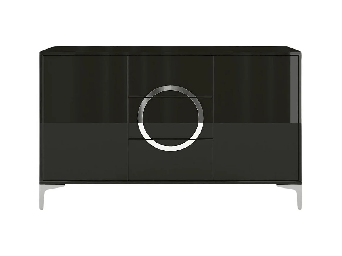 Czarna nowoczesna komoda Dancan EVA / połysk