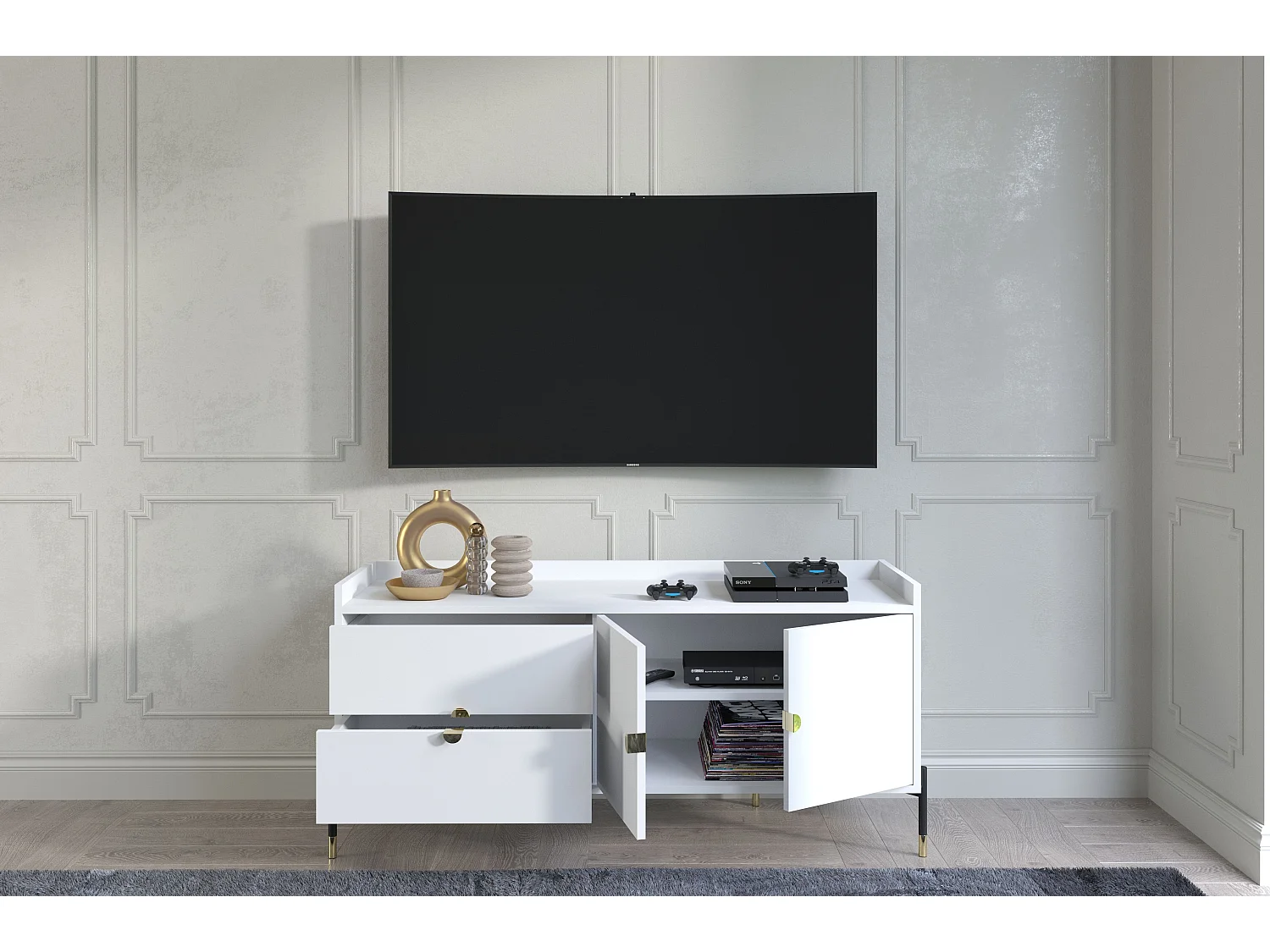 Biała komoda do salonu Dancan IGA