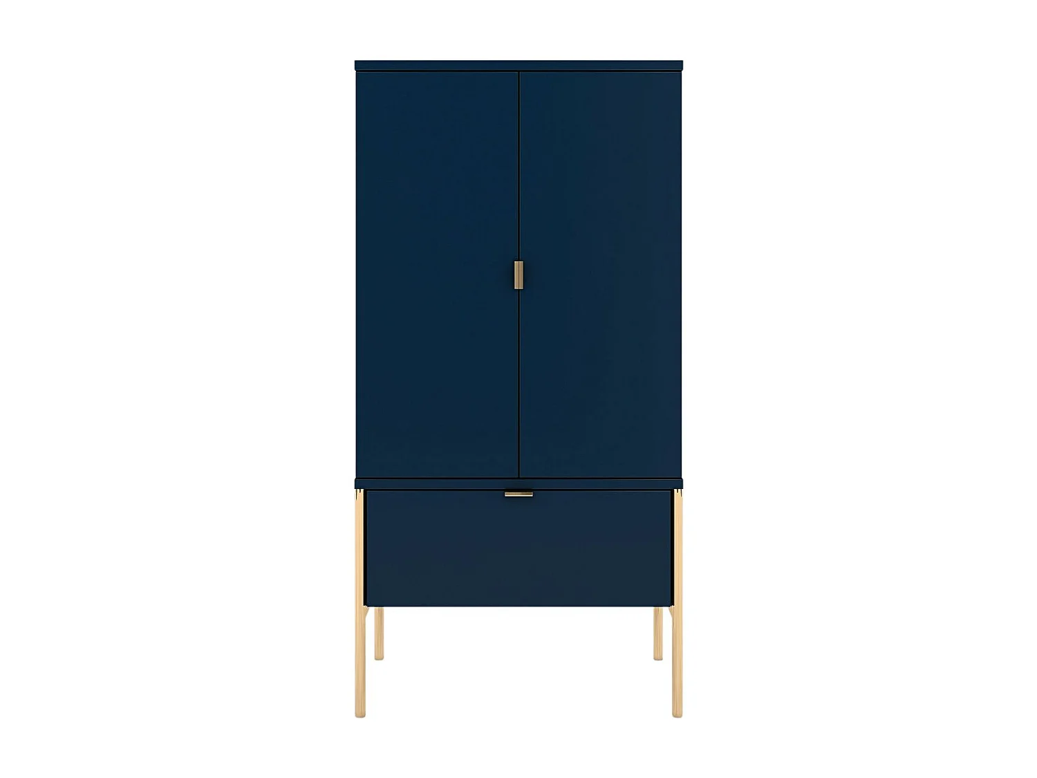 Highboard Polka, marineblau, goldene details
