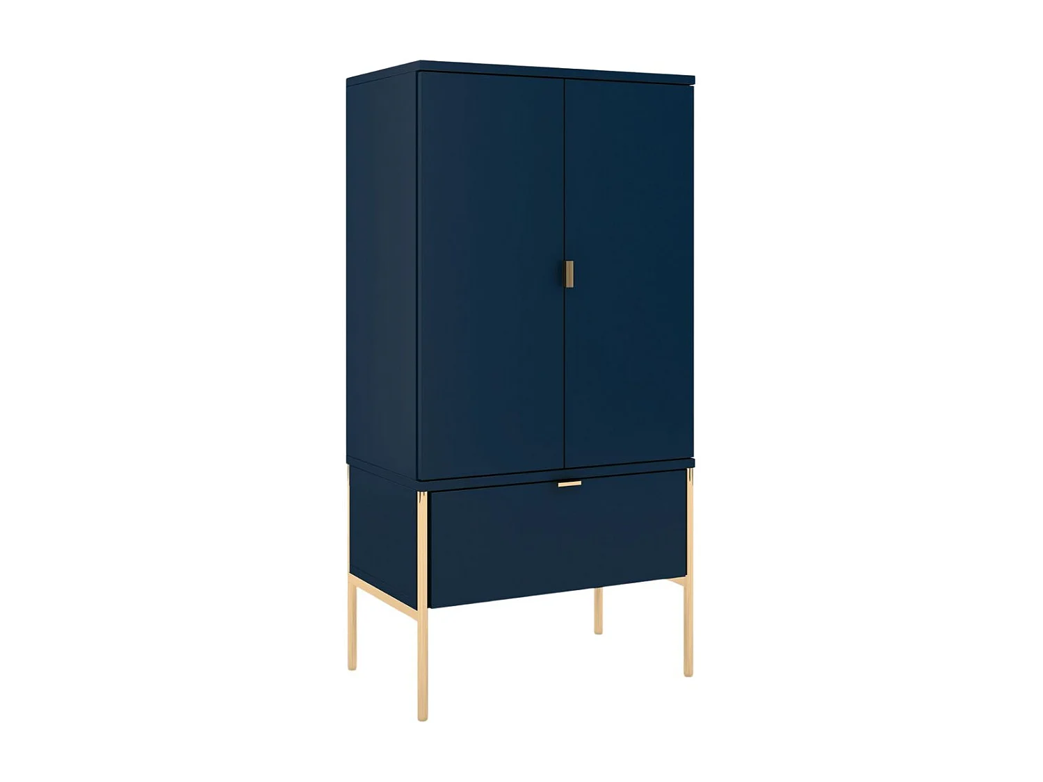 Highboard Polka, marineblau, goldene details