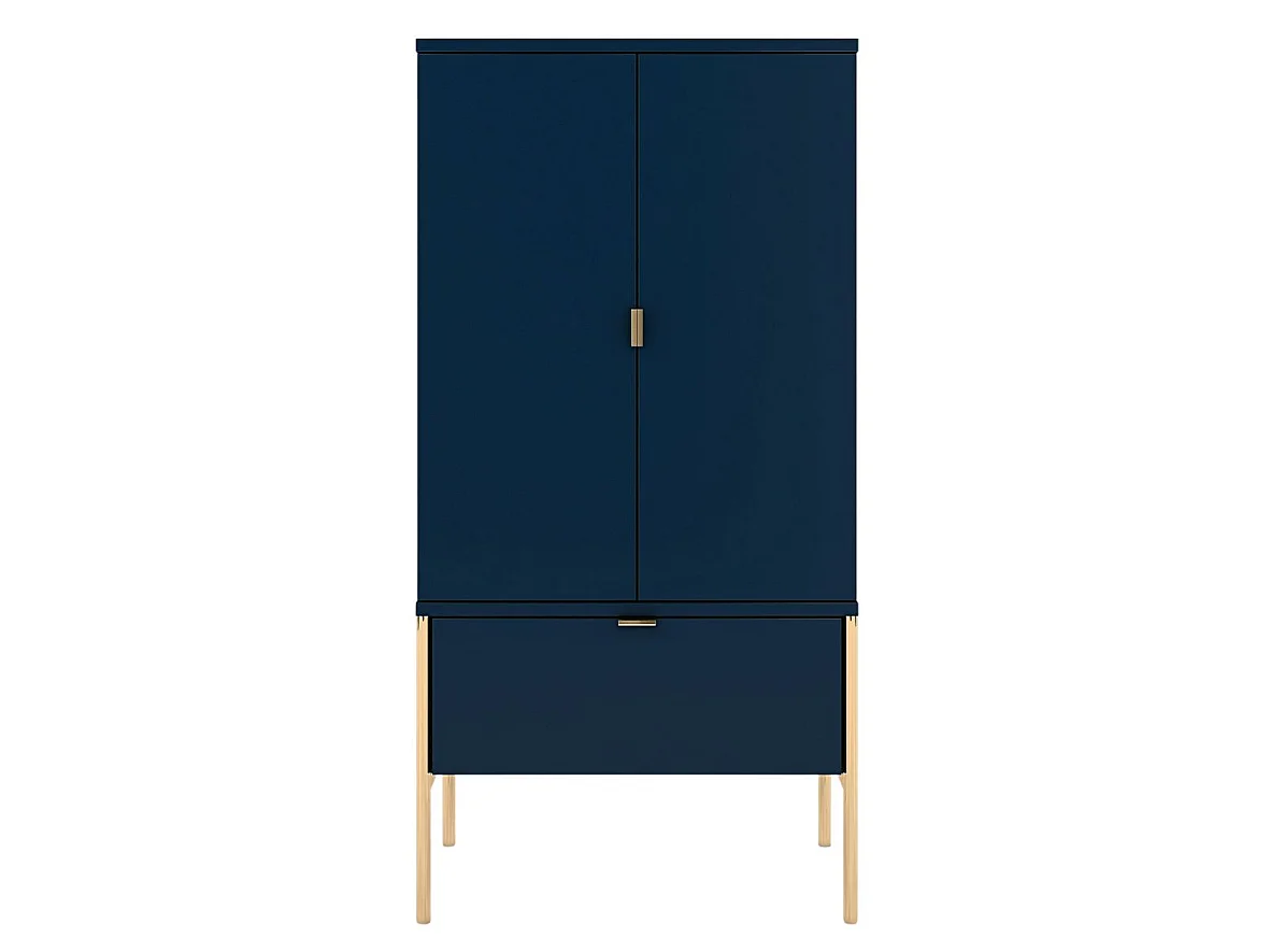 Highboard Polka, marineblau, goldene details