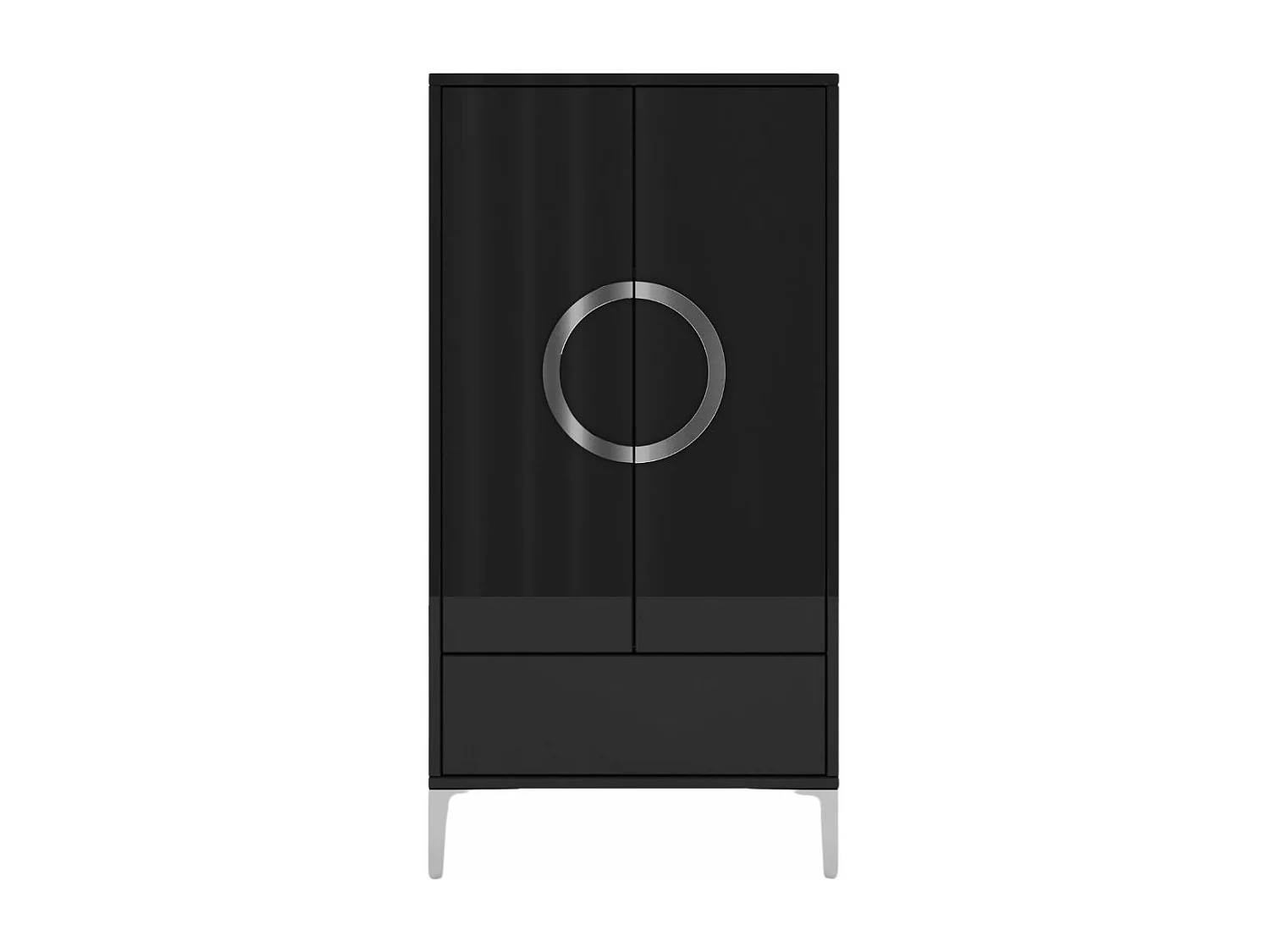 Buffet haute moderne noire EVA / brillante / 60 cm