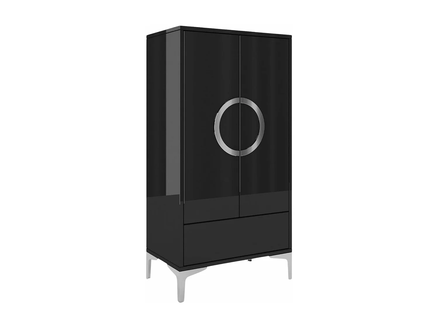 Buffet haute moderne noire EVA / brillante / 60 cm