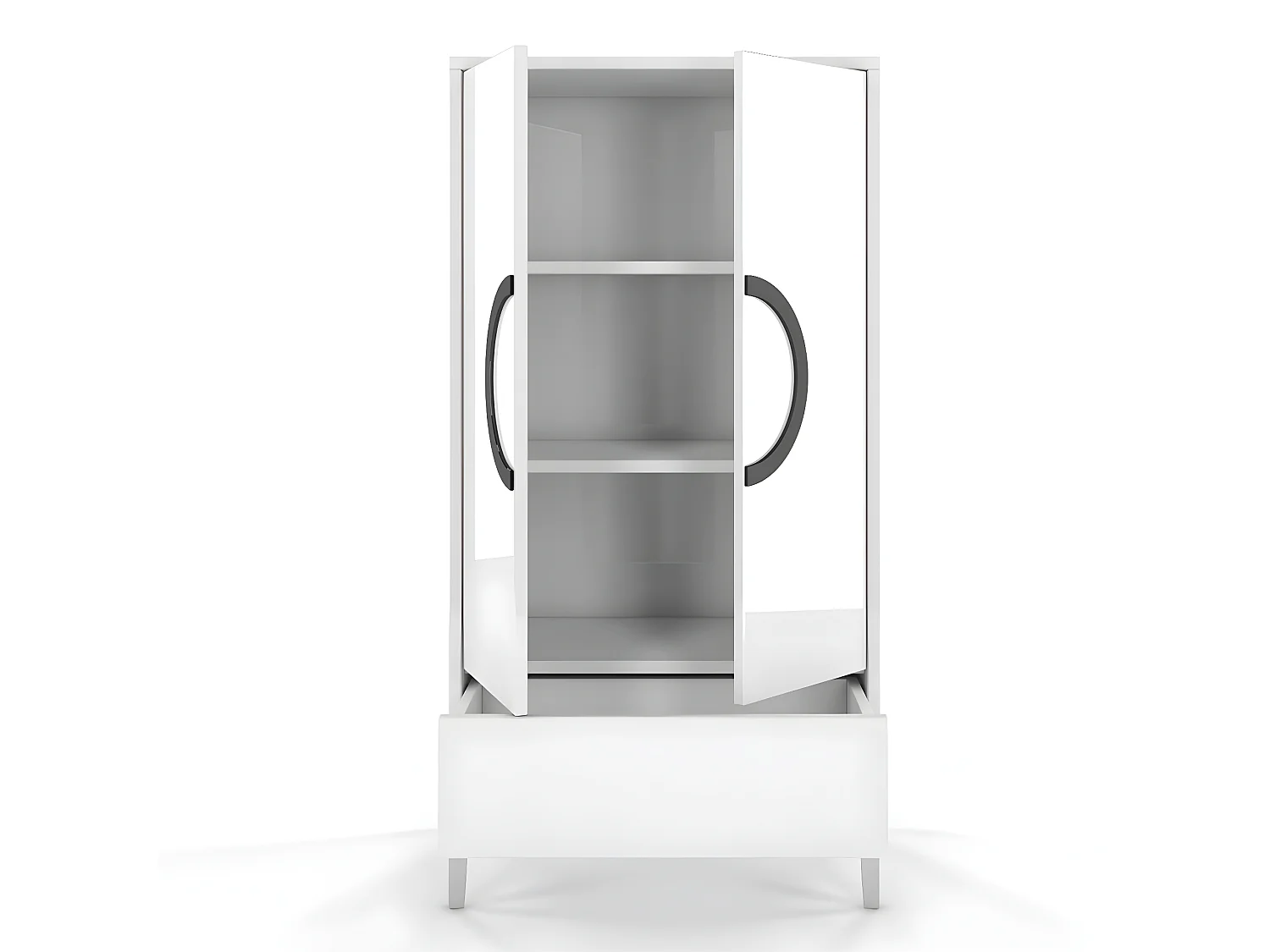 Buffet haute moderne blanche EVA / brillante / 60 cm