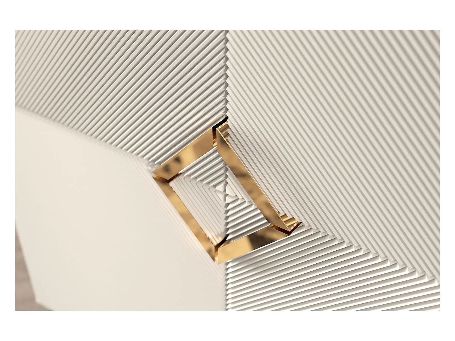 Drewniana komoda Visby DEMI HIGH / kolor biały + czarne nogi