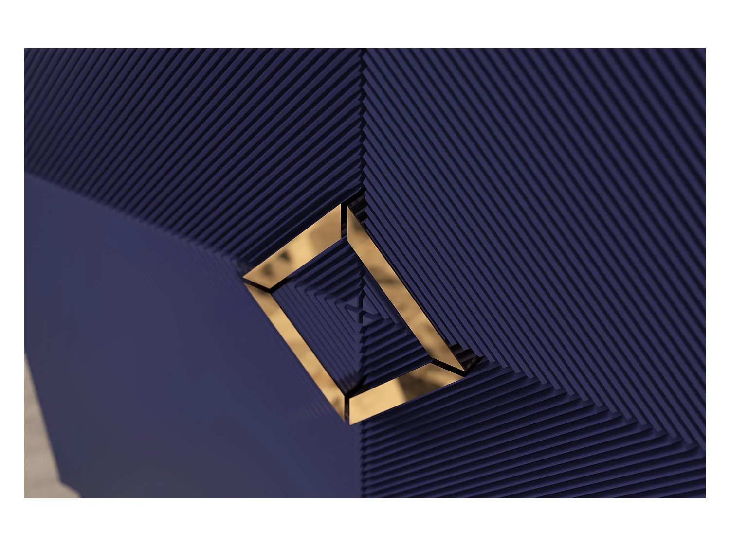 Drewniana komoda Visby DEMI HIGH / kolor granat szlachetny