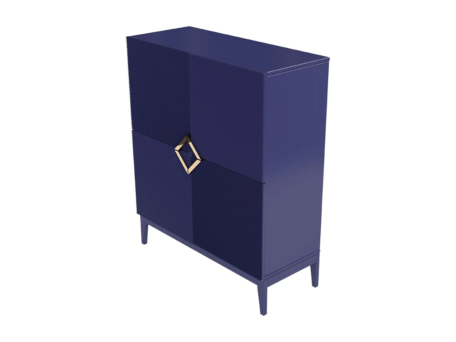 Drewniana komoda Visby DEMI HIGH / kolor granat szlachetny