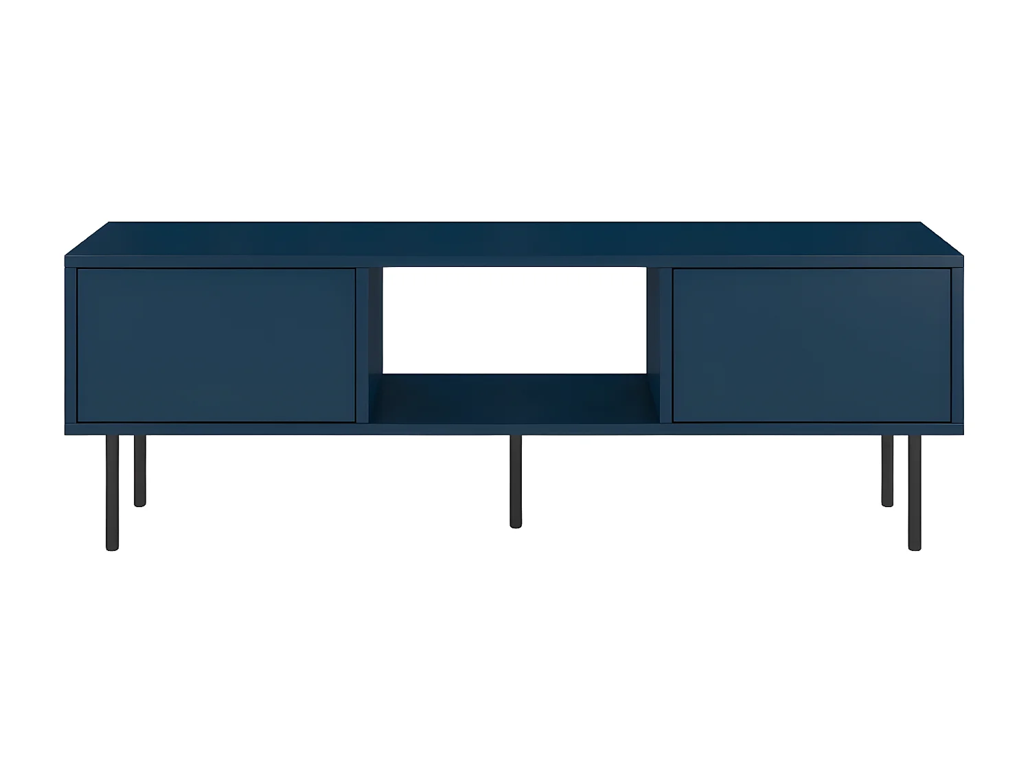 Lowboard Mirka, marinblau, push to open system, minimalistisch