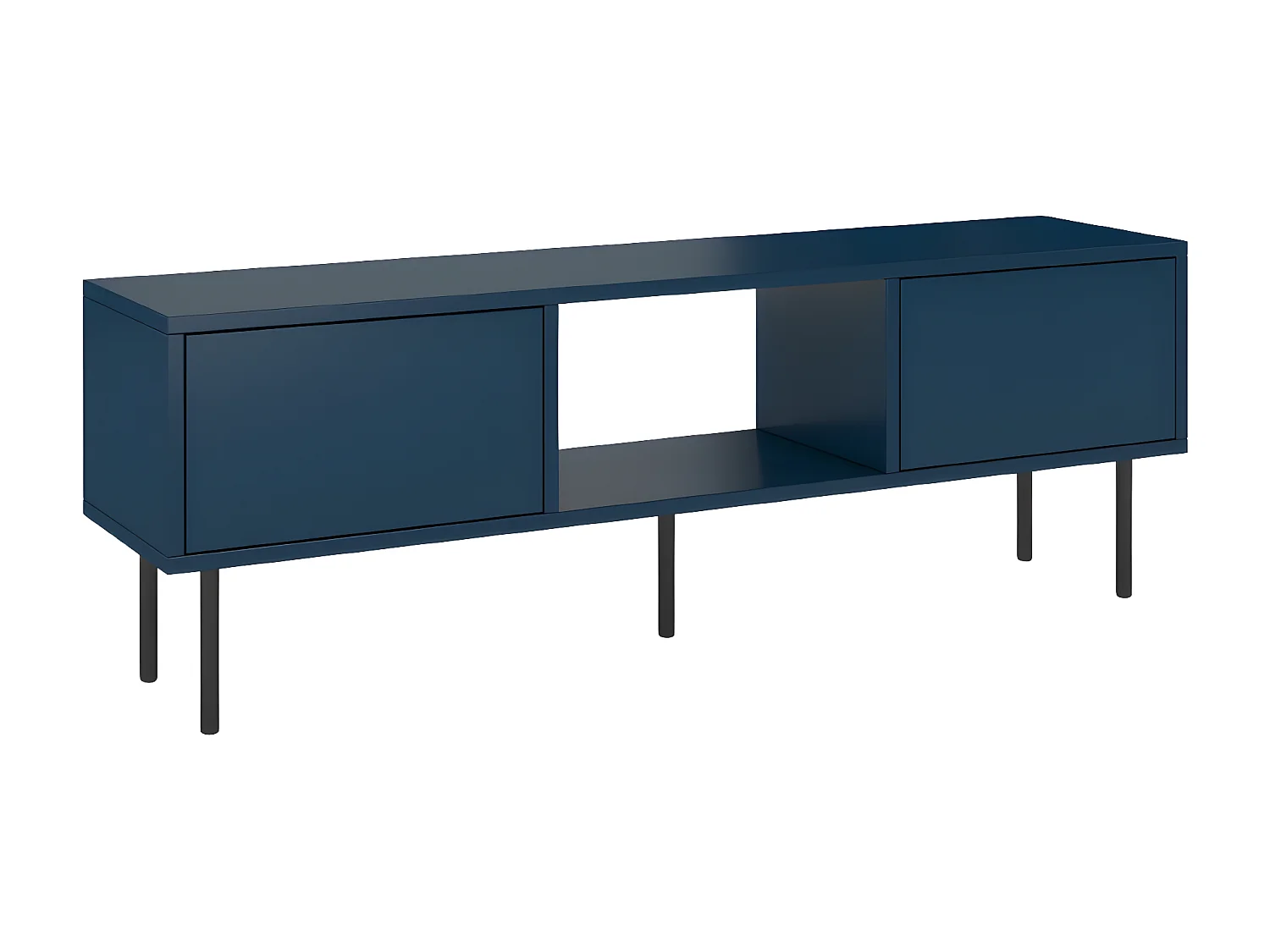 Lowboard Mirka, marinblau, push to open system, minimalistisch