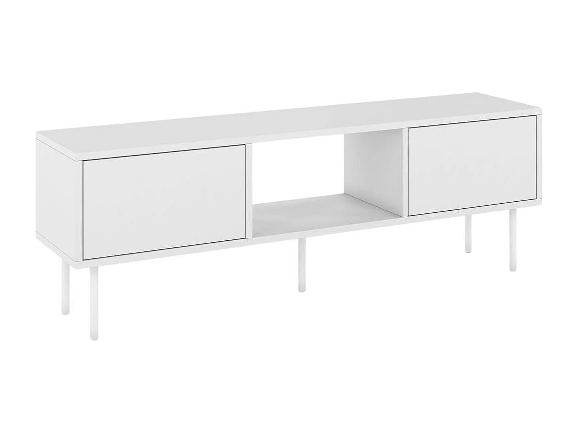 Biała nowoczesna komoda RTV Dancan MIRKA / szer. 130 cm