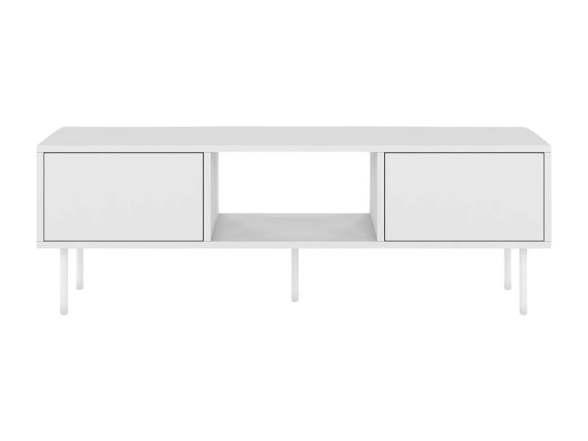 Meuble TV moderne blanche MIRKA / 130 cm