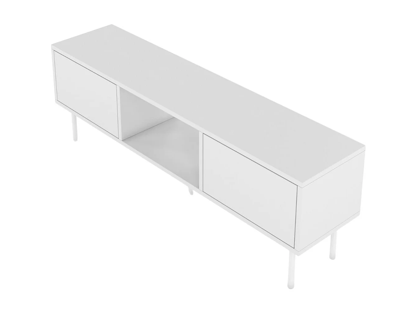 Meuble TV moderne blanche MIRKA / 130 cm